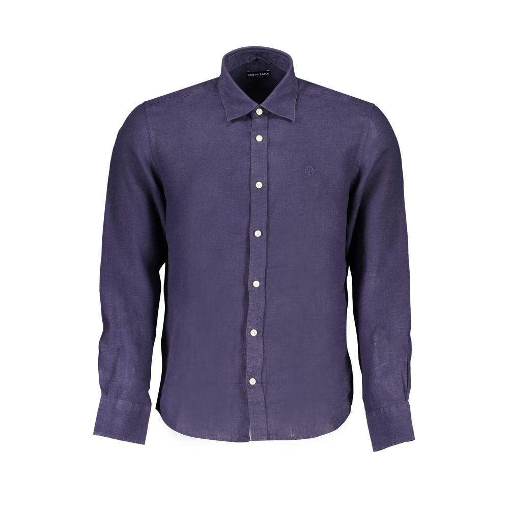 North Sails Blue Organic Cotton Men Shirt | Regal Royce