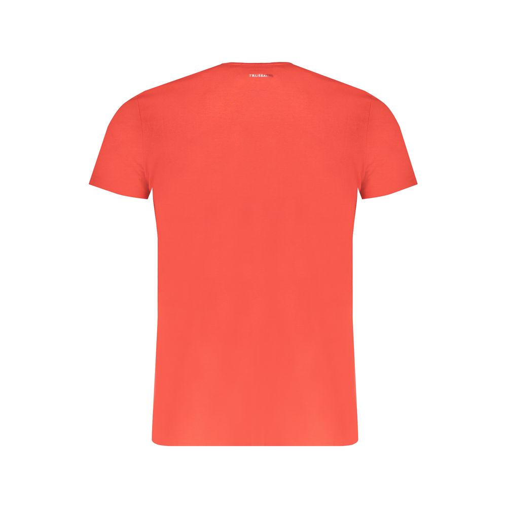 Trussardi Red Cotton Men T-Shirt | Regal Royce