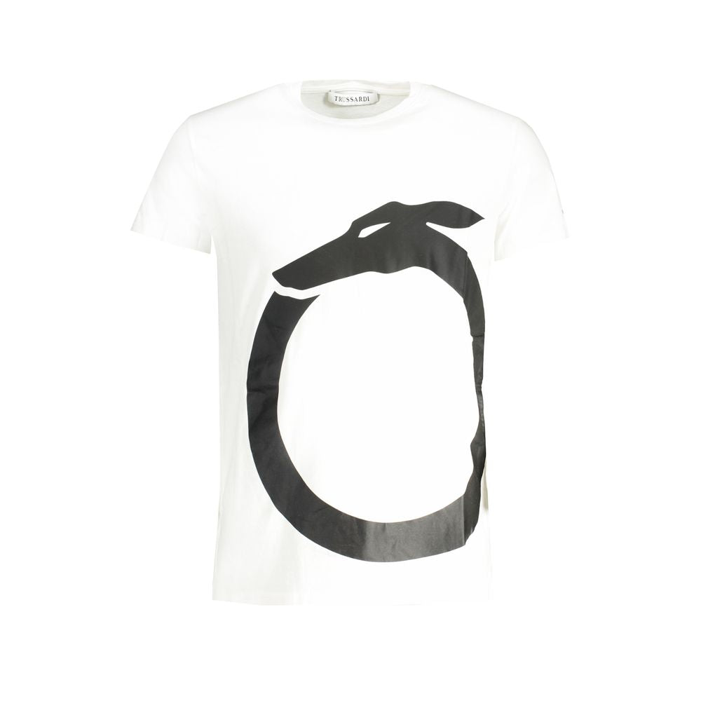 Trussardi White Cotton Men's T-Shirt | Regal Royce