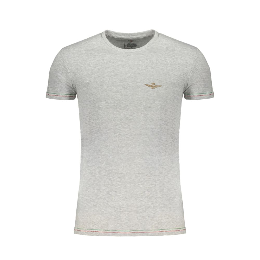 Aeronautica Militare Grigio Cotton Men T-Shirt | Regal Royce