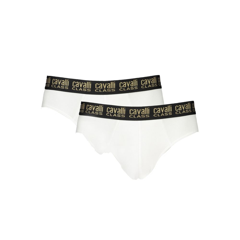 Cavalli Class Bianco Cotton Men Undergarment | Regal Royce