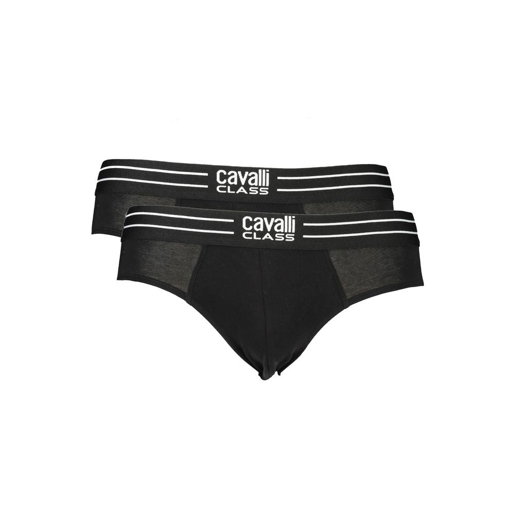 Cavalli Class Nero Cotton Men's Underwear Slip | Regal Royce