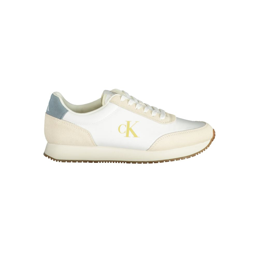 Calvin Klein White Polyester Men Sneaker | Regal Royce