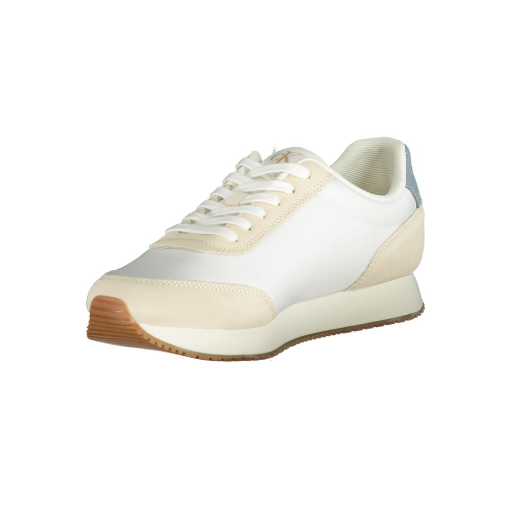 Calvin Klein White Polyester Men Sneaker | Regal Royce