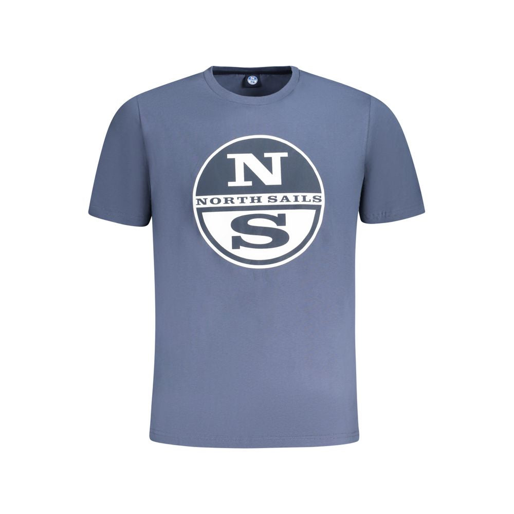 North Sails Blue Cotton Men T-Shirt | Regal Royce