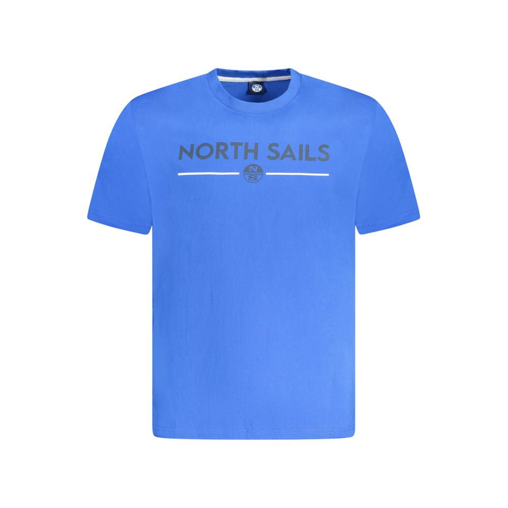 North Sails Blue Cotton Men T-Shirt | Regal Royce