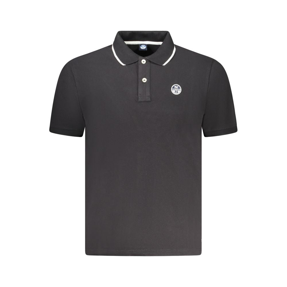 North Sails Black Cotton Mens Polo Shirt | Regal Royce