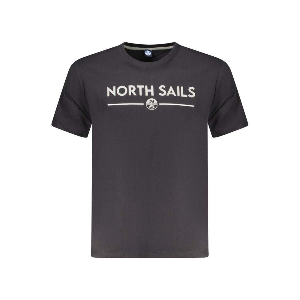 North Sails Black Cotton Men T-Shirt | Regal Royce