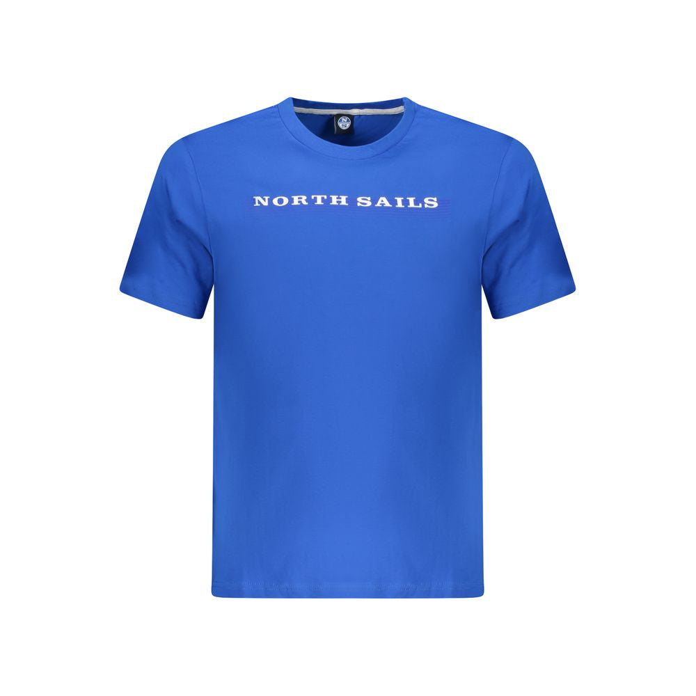 North Sails Blue Cotton Men T-Shirt | Regal Royce