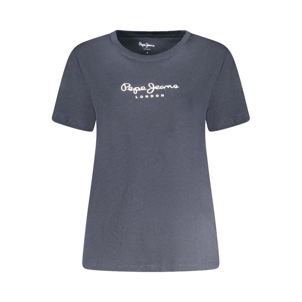 Pepe Jeans Blue Sustainable Cotton Women T-Shirt | Regal Royce