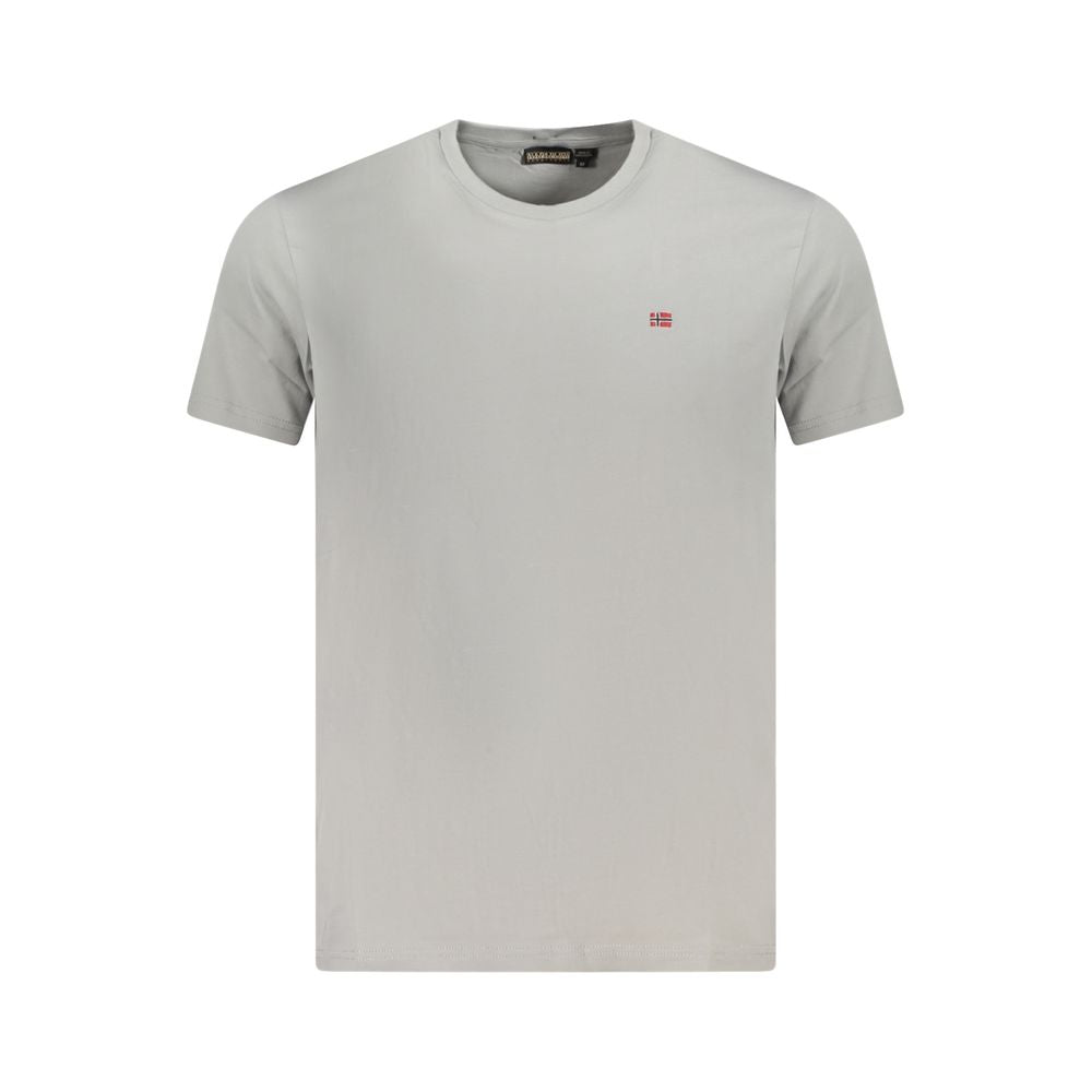 Napapijri Grigio Cotton Men T-Shirt | Regal Royce