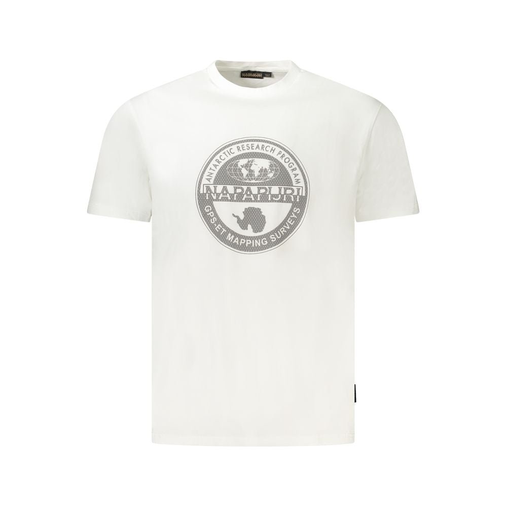 Napapijri Bianco Organic Cotton Men T-Shirt | Regal Royce