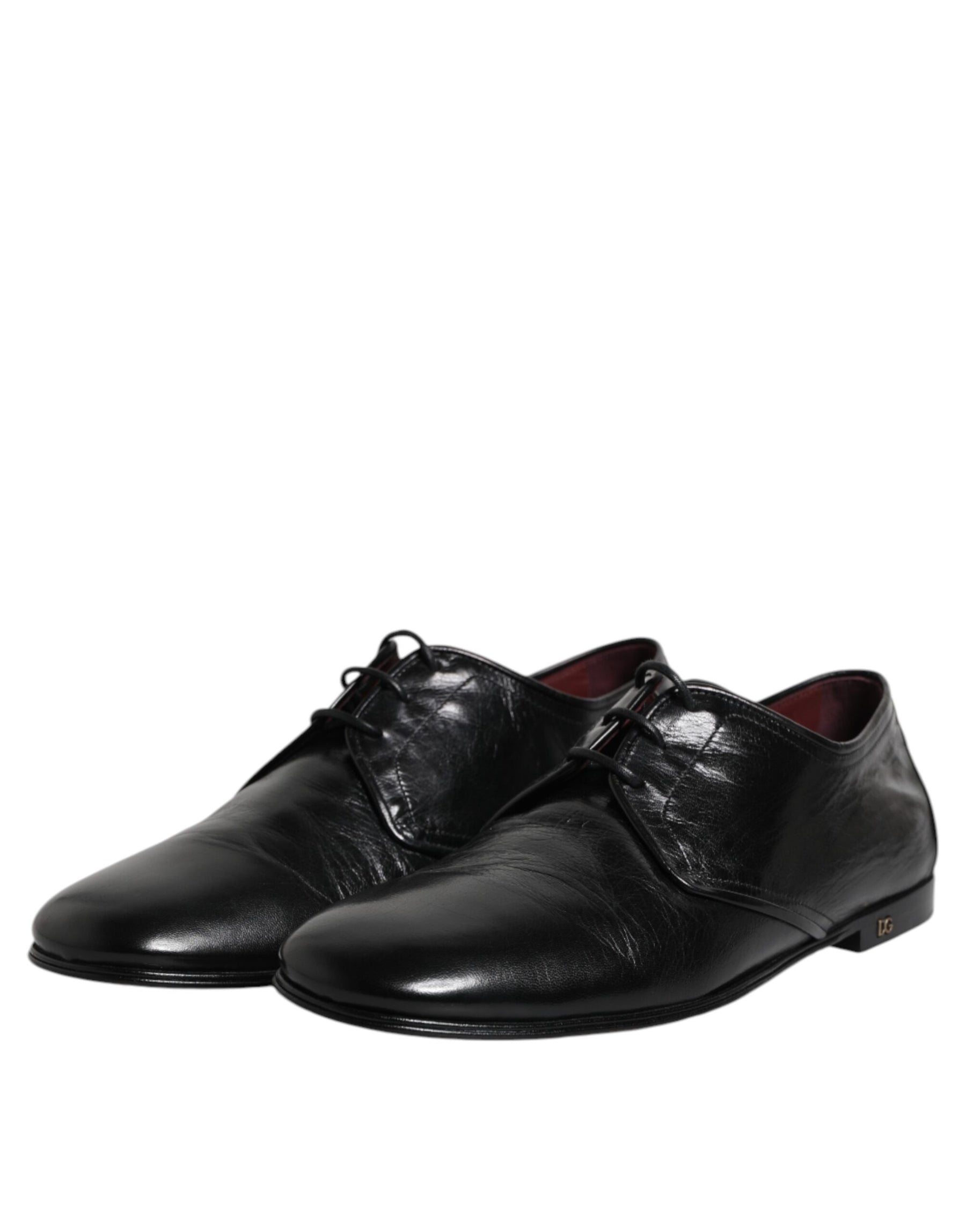 Dolce & Gabbana Black Leather Lace Up Derby Dress Formal Shoes | Regal Royce