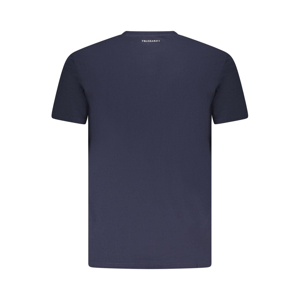 Trussardi Blu Cotton Men T-Shirt | Regal Royce