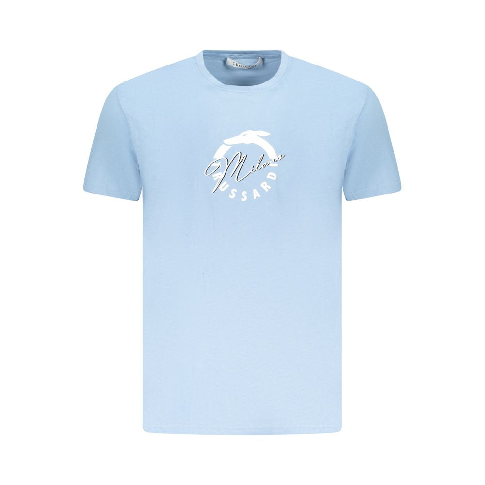 Trussardi Azzurro Cotton Men T-Shirt | Regal Royce