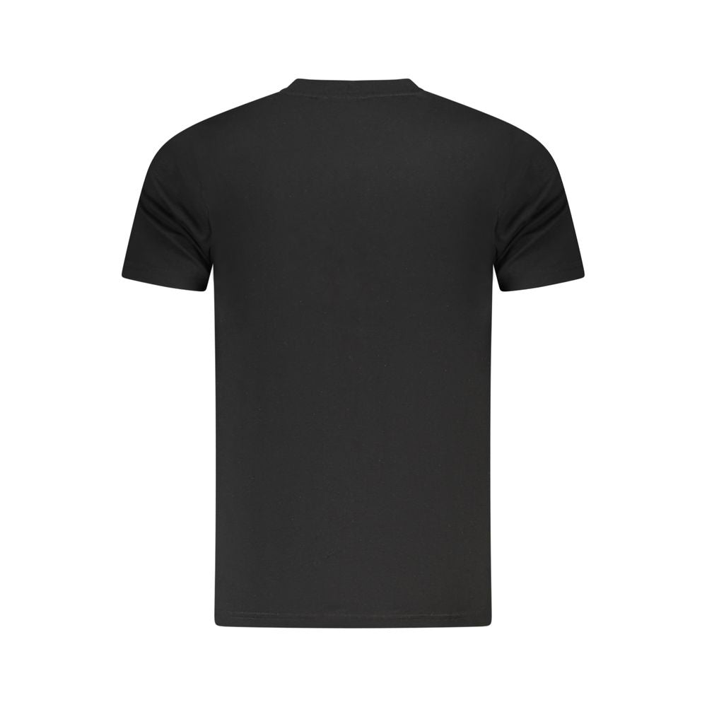 Cavalli Class Black Cotton Men T-Shirt | Regal Royce