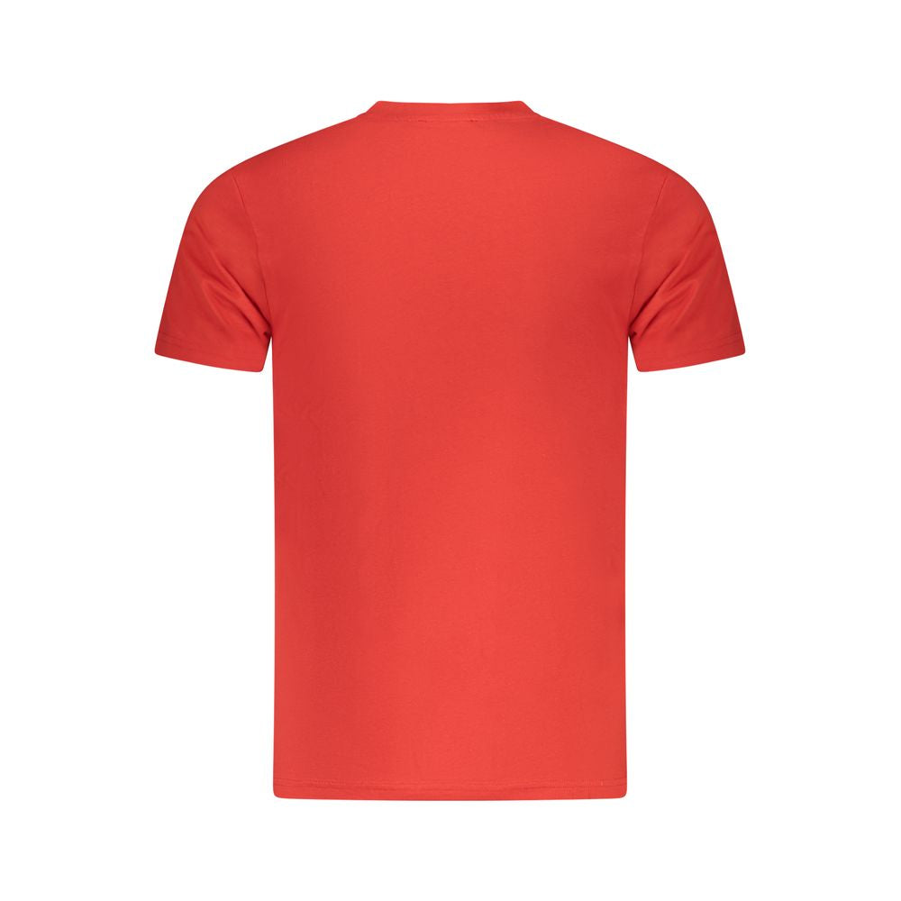 Cavalli Class Rosso Cotton Men T-Shirt | Regal Royce