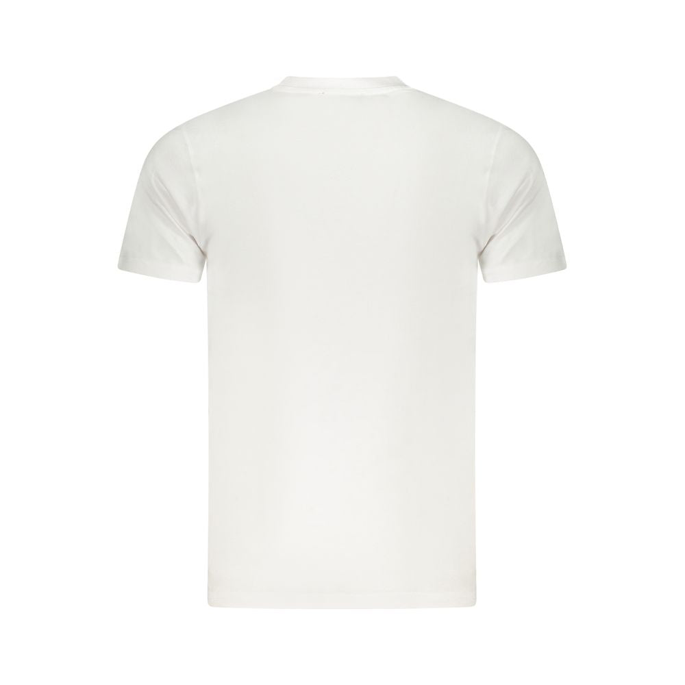 Cavalli Class White Cotton Men T-Shirt | Regal Royce
