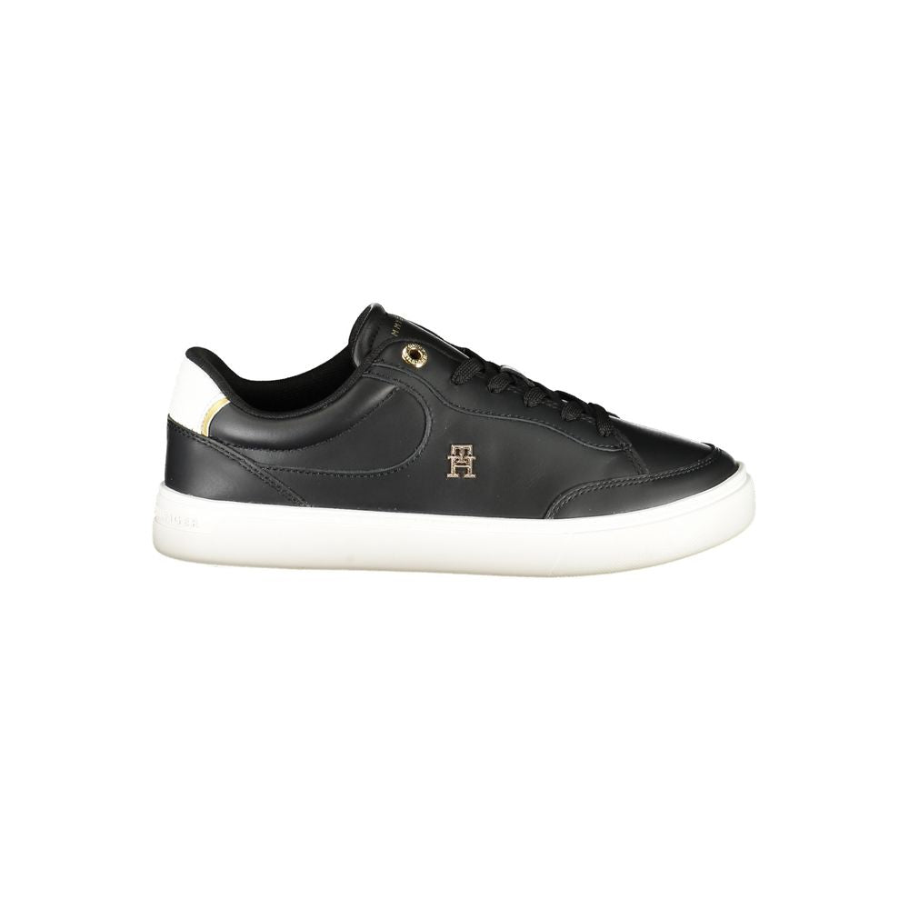 Tommy Hilfiger Black Polyurethane Women Sneaker | Regal Royce