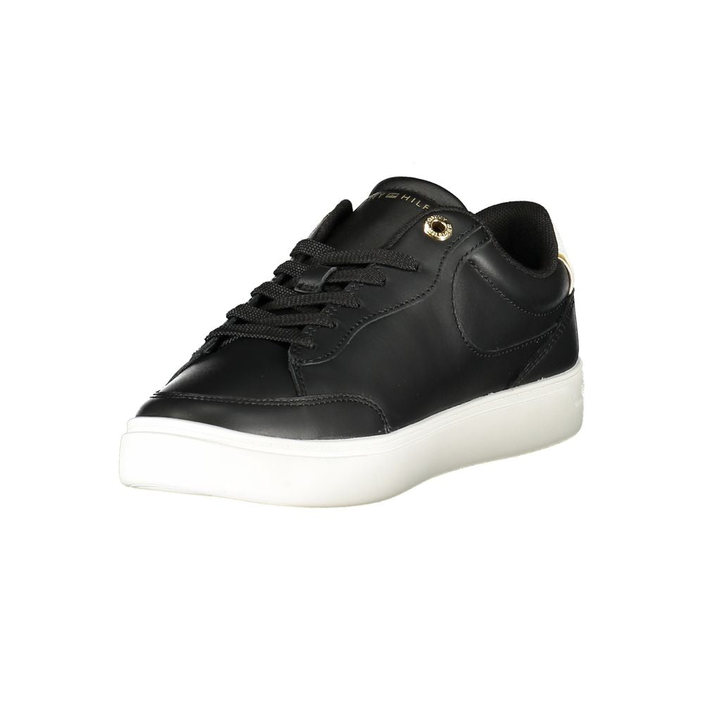 Tommy Hilfiger Black Polyurethane Women Sneaker | Regal Royce