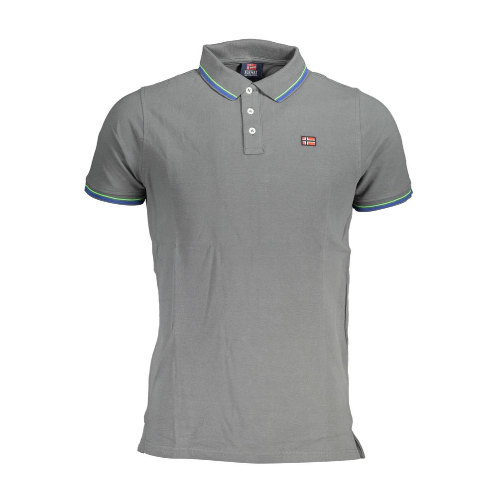 Norway 1963 Grigio Cotton Men Polo | Regal Royce