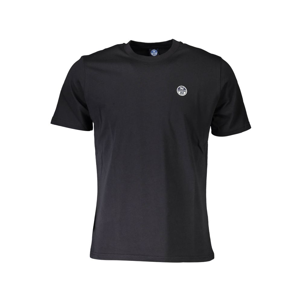 North Sails Black Cotton Men T-Shirt | Regal Royce