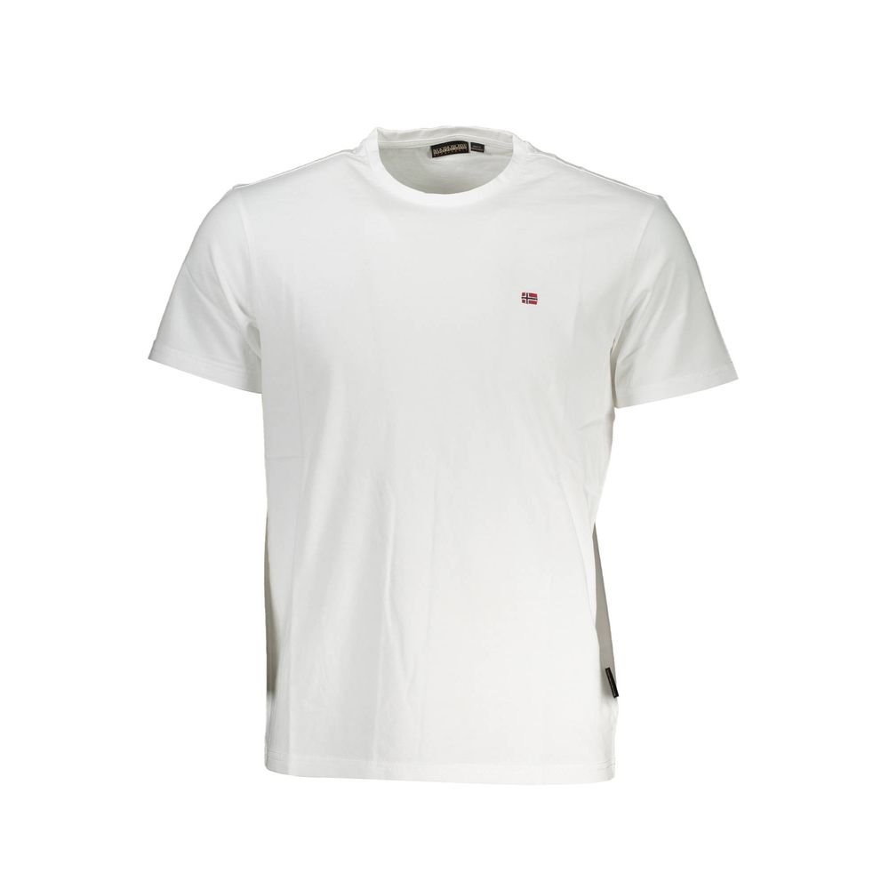 Napapijri Bianco Cotton Men T-Shirt | Regal Royce