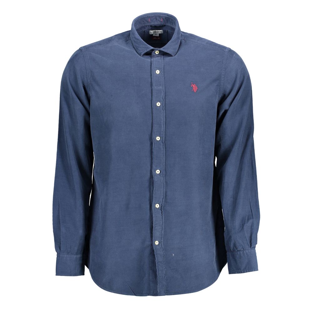U.S. POLO ASSN. Blue Cotton Men Shirt | Regal Royce