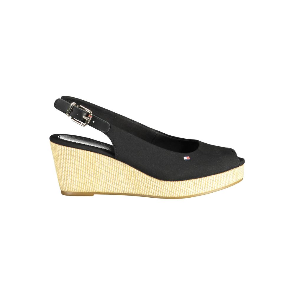 Tommy Hilfiger Black Polyester Women Sandal | Regal Royce
