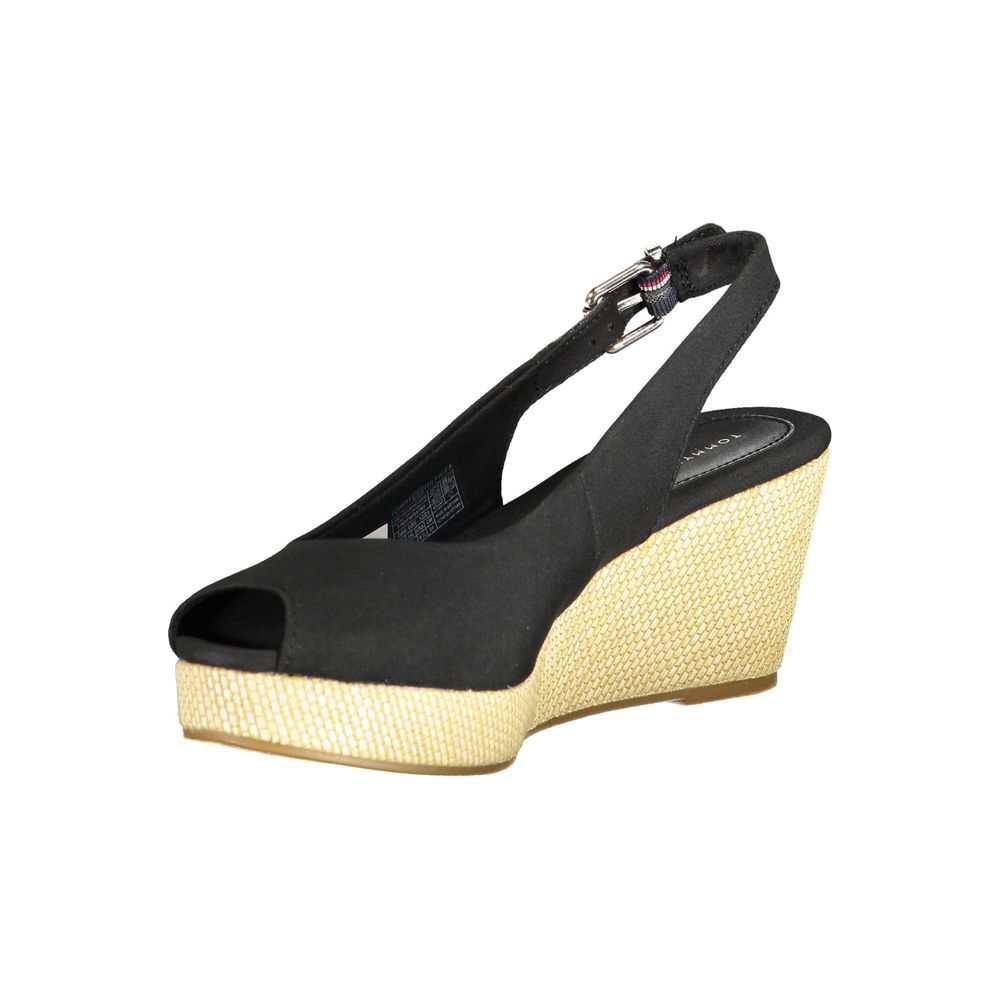 Tommy Hilfiger Black Polyester Women Sandal | Regal Royce