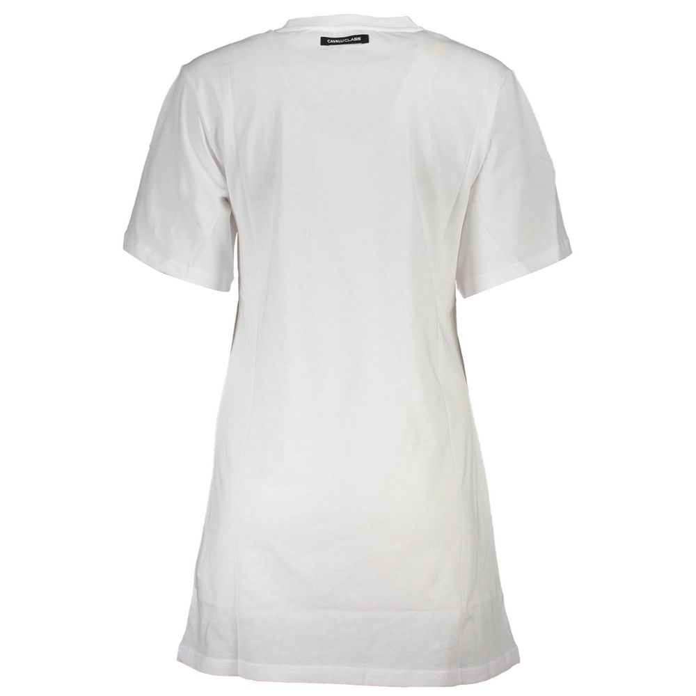 Cavalli Class Bianco Cotton Women T-Shirt | Regal Royce