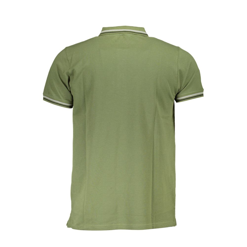 Cavalli Class Green Cotton Men Polo Shirt | Regal Royce