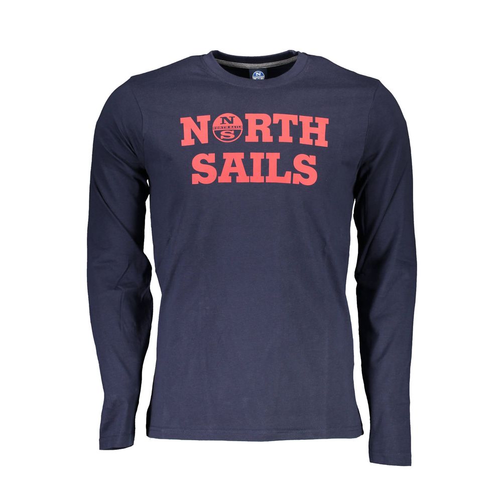 North Sails Blu Cotton Men T-Shirt | Regal Royce