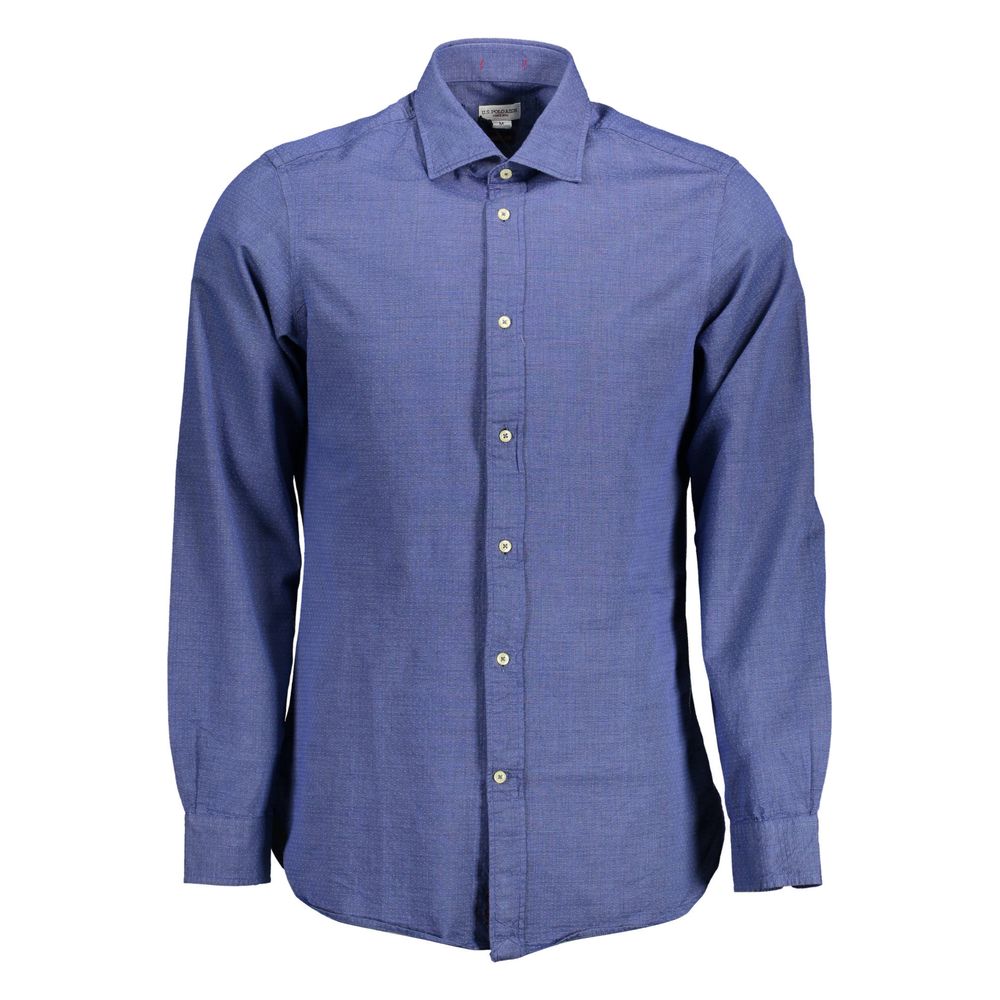 U.S. POLO ASSN. Blue Cotton Men's Shirt | Regal Royce
