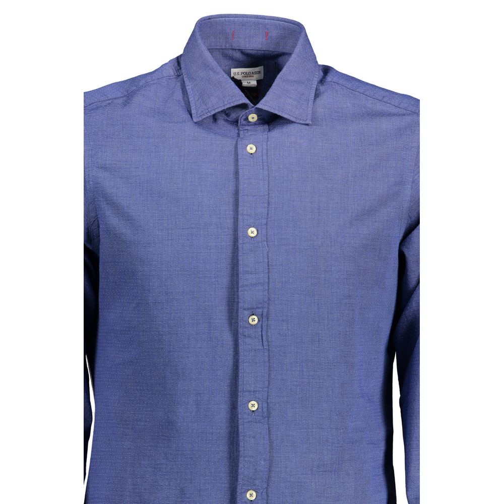 U.S. POLO ASSN. Blue Cotton Men's Shirt | Regal Royce