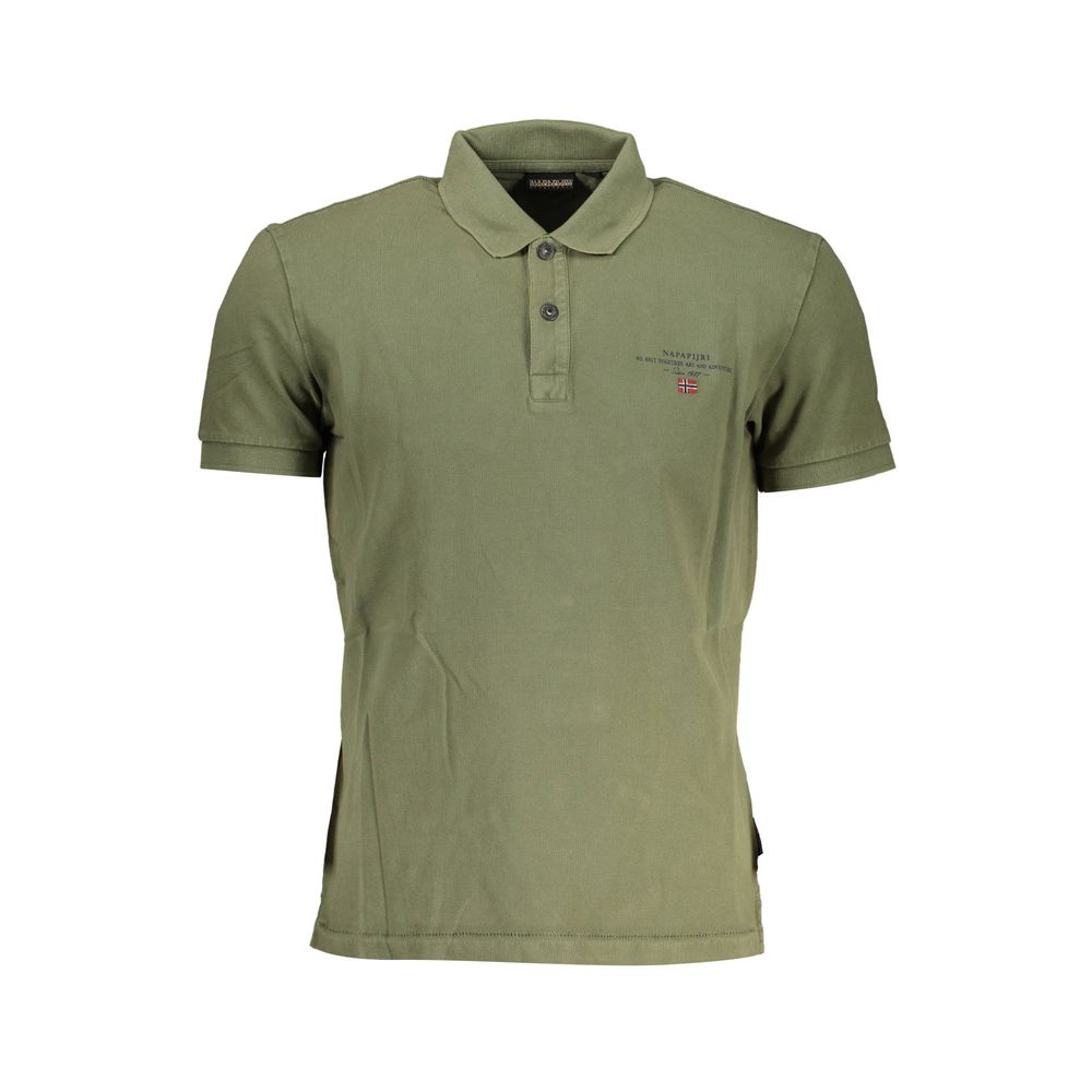 Napapijri Green Cotton Men Polo Shirt | Regal Royce