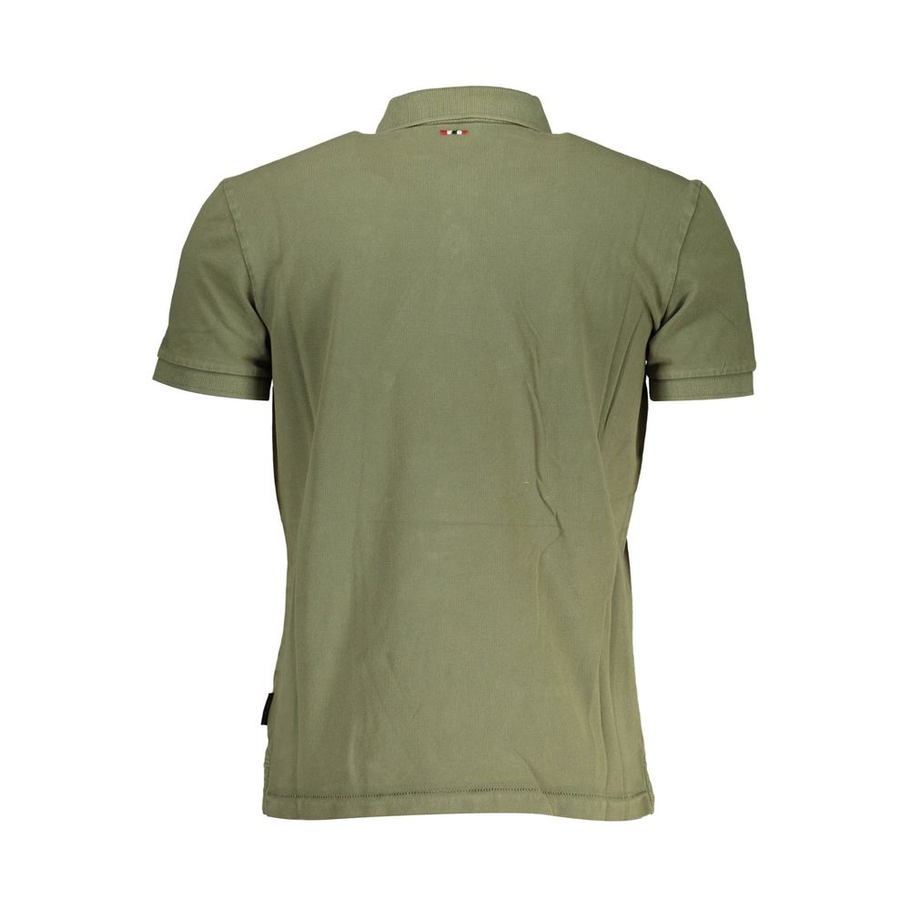 Napapijri Green Cotton Men Polo Shirt | Regal Royce