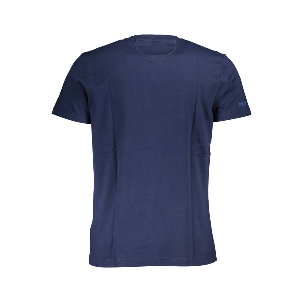 La Martina Blue Cotton Men T-Shirt | Regal Royce