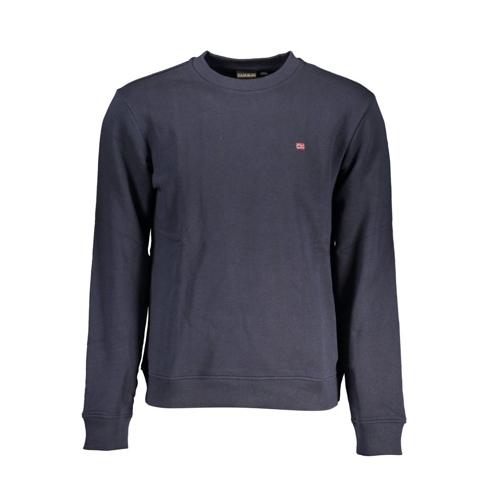 Napapijri Blu Cotton Men Sweatshirt | Regal Royce
