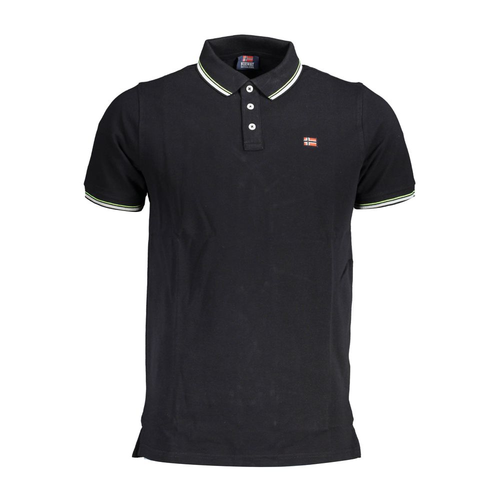 Norway 1963 Black Cotton Men Polo Shirt | Regal Royce