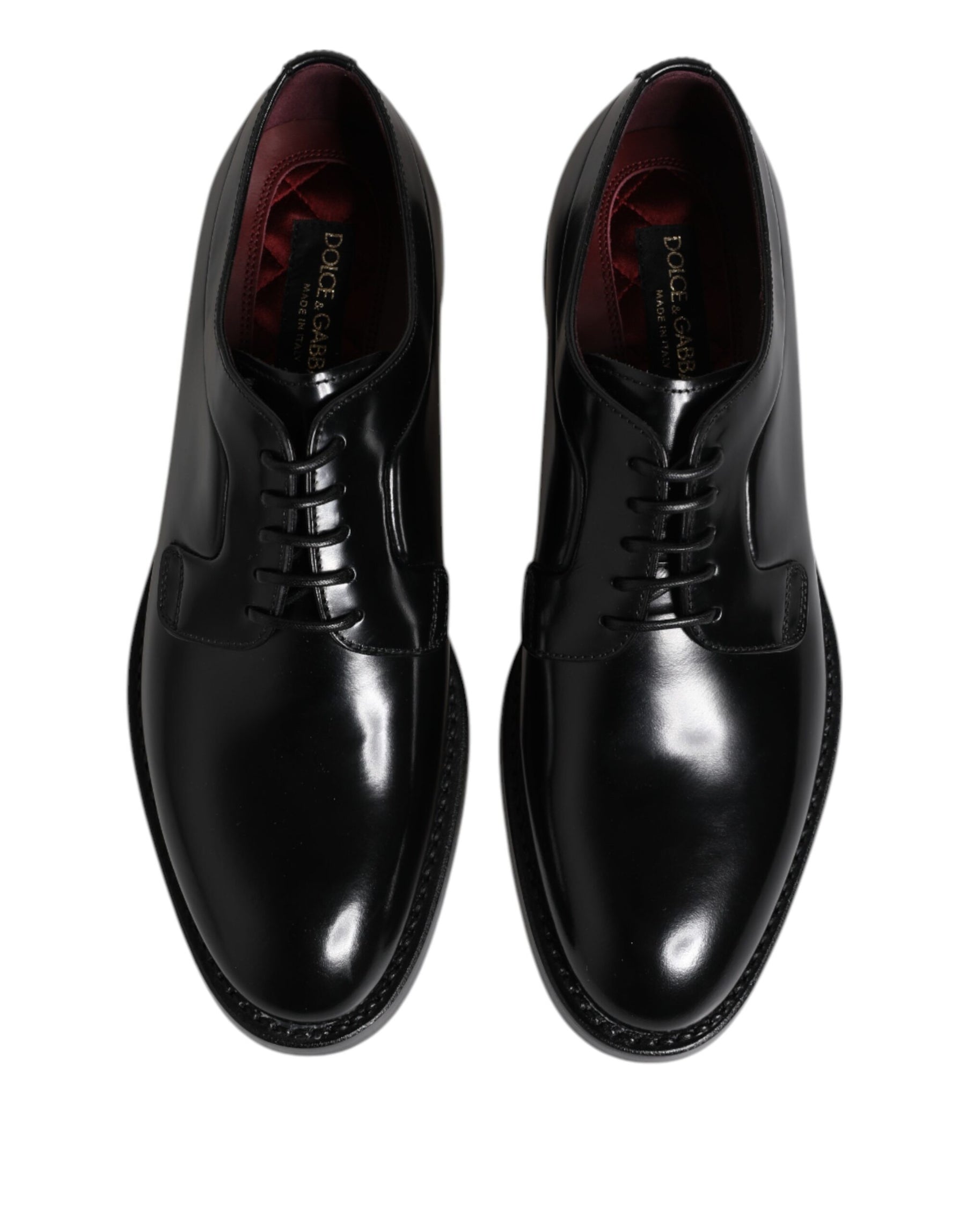 Dolce & Gabbana Black Leather Lace Up Derby Dress Formal Shoes | Regal Royce