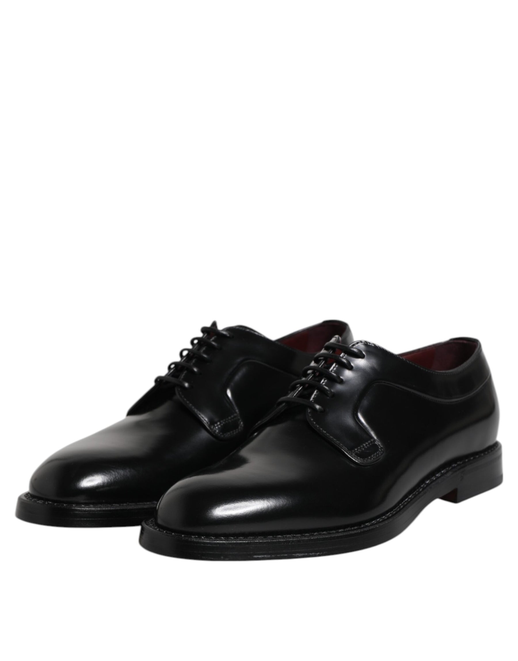Dolce & Gabbana Black Leather Lace Up Derby Dress Formal Shoes | Regal Royce