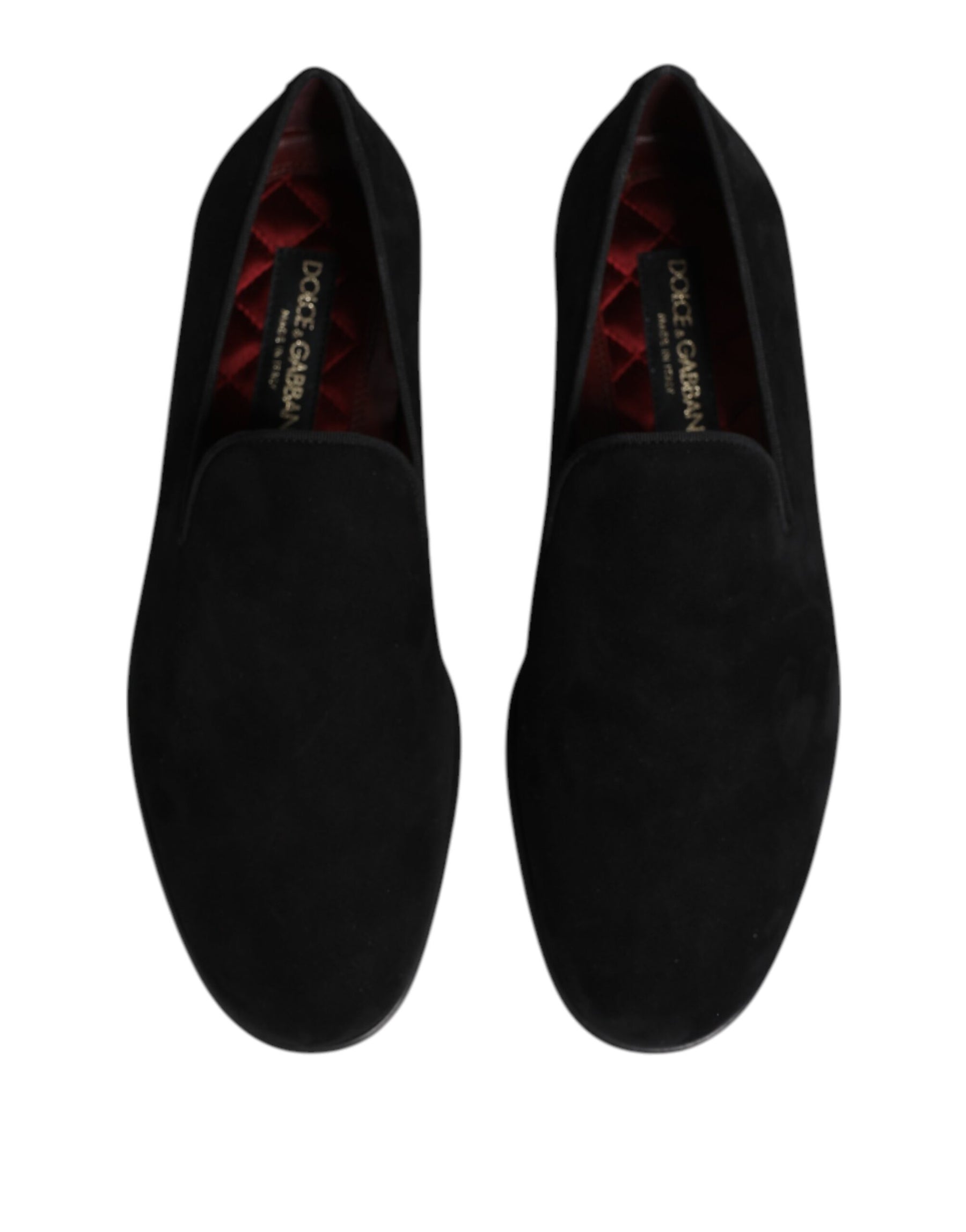 Dolce & Gabbana Black Suede Slip On Loafers Formal Shoes | Regal Royce