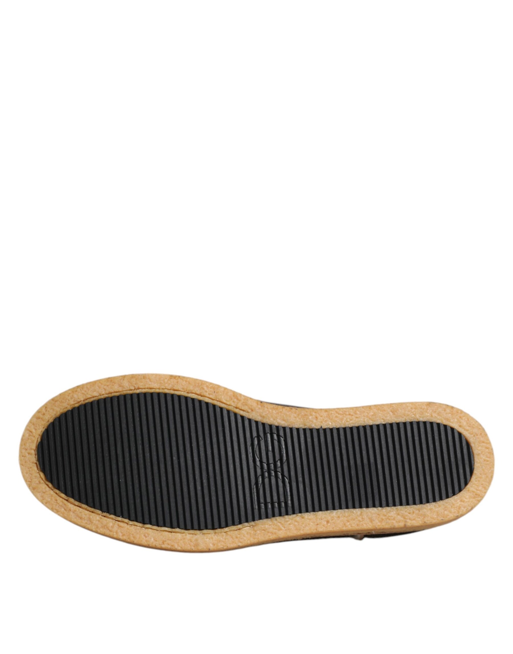 Dolce & Gabbana Brown White Calfskin Leather Loafers Shoes | Regal Royce