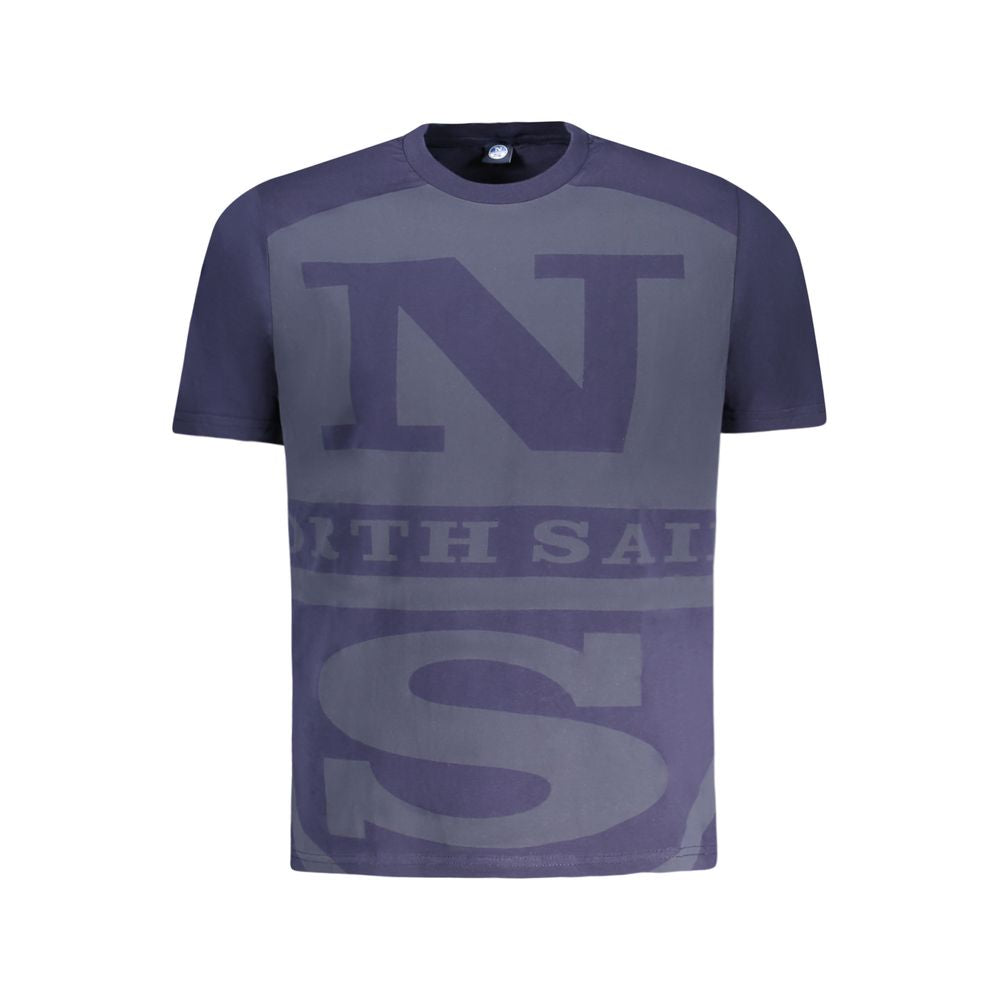 North Sails Blue Cotton Men T-Shirt | Regal Royce