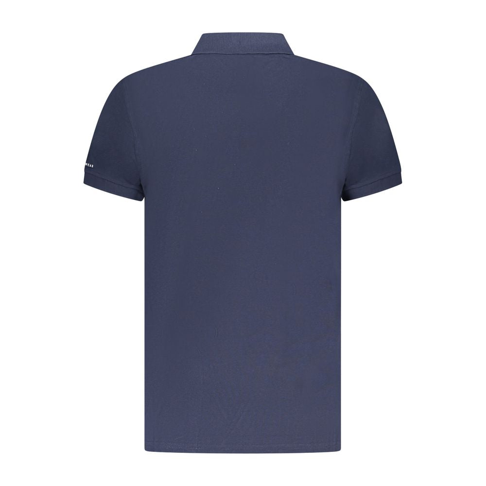 Trussardi Blu Cotton Men Polo | Regal Royce