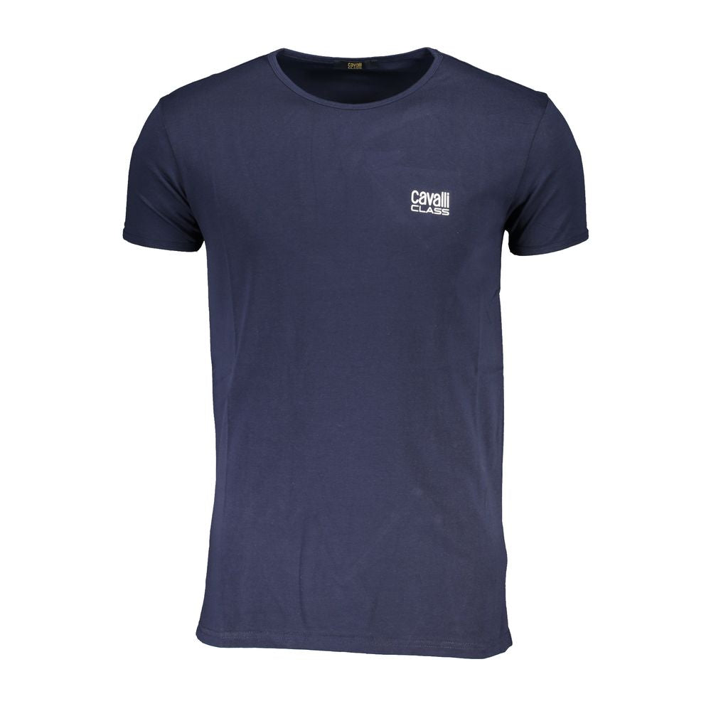 Cavalli Class Blue Cotton Men's T-Shirt | Regal Royce