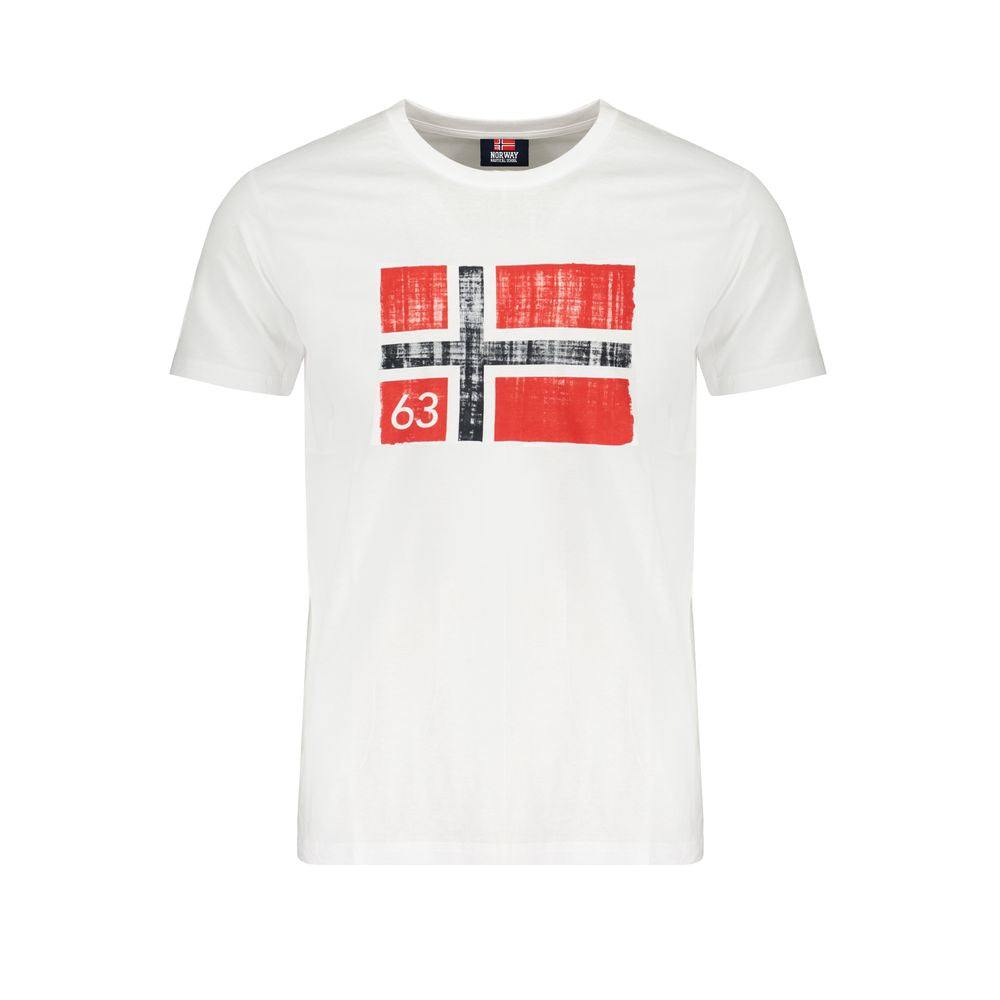 Norway 1963 Bianco Cotton Men T-Shirt | Regal Royce