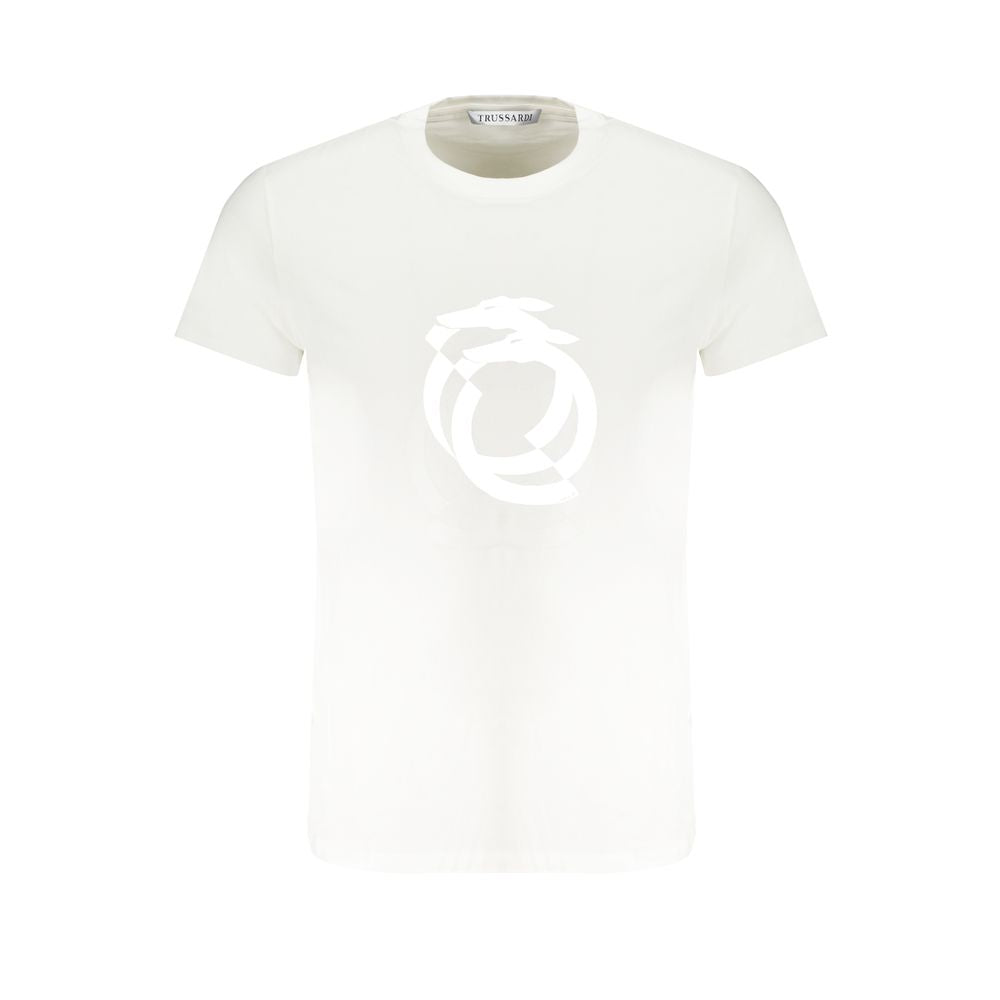 Trussardi White Cotton Men's T-Shirt | Regal Royce