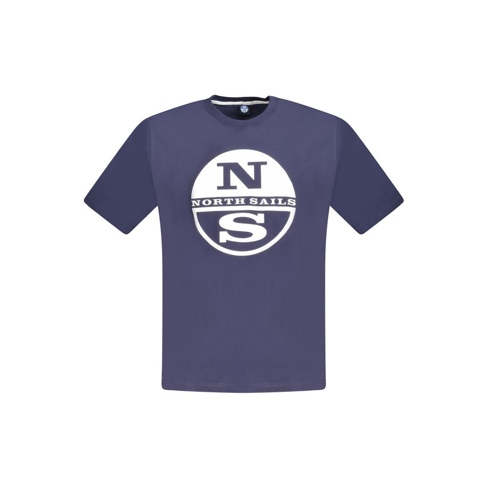 North Sails Blue Cotton Men T-Shirt | Regal Royce